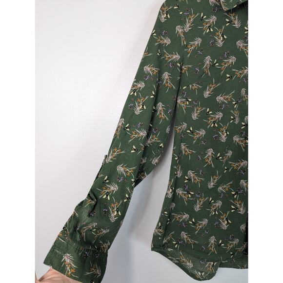 Modcloth Twist On Simple Bee and Floral Printed Button Down Shirt - Picture 2 of 9